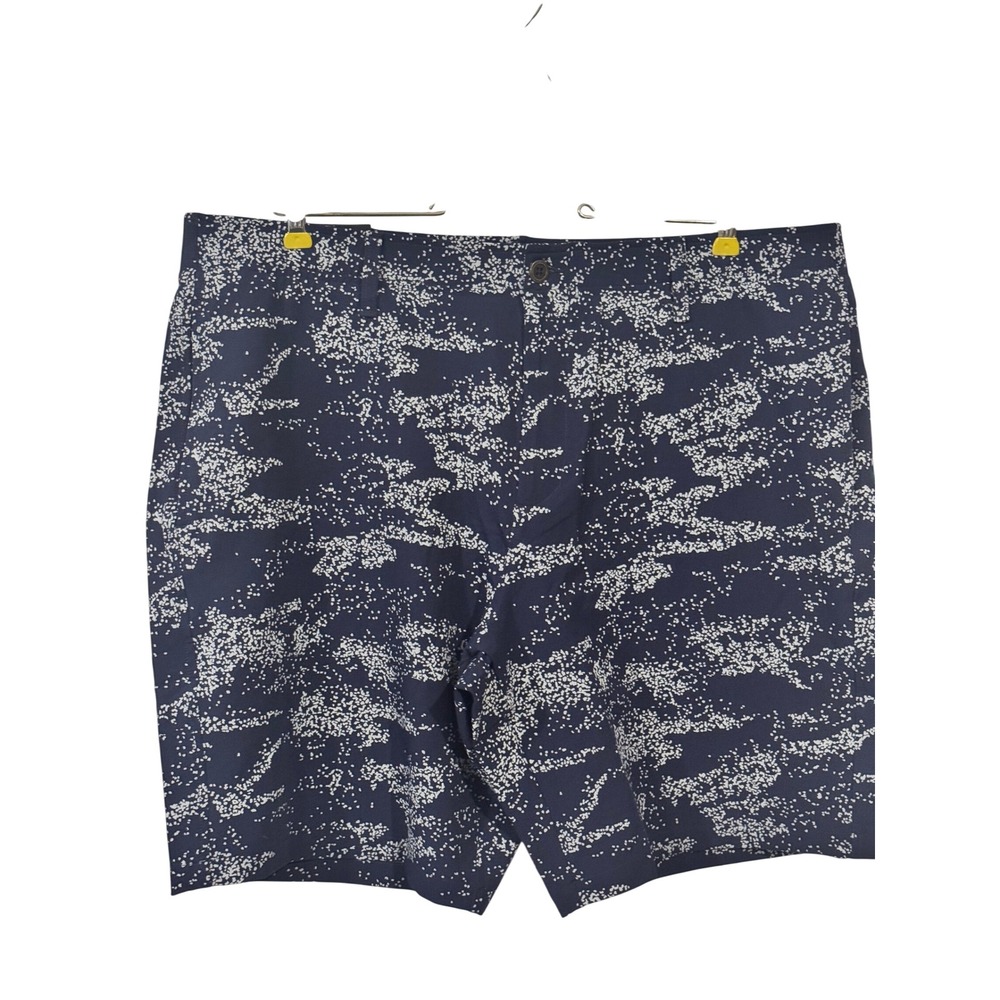Under Armour Mens Golf Shorts Navy Blue White Camo Print Size 40 10 Inch Inseam